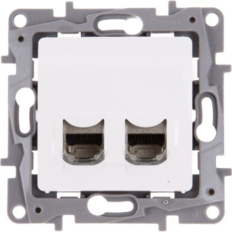 Connettore doppio per computer Niloe RJ45 cat.6 STP bianco 664776