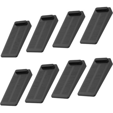 Arrêts de Portes, 8pcs Antidérapante Cale Porte au Sol avec Hauteur Réglable,Ces Cales être Utilisées sur Une Base Genre Carrelage, Béton, Ciment ,Tapis, Sols Stratifiésetc,Noir
