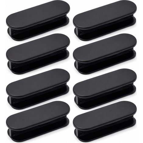 8PCS Poignées de Porte de Balcon Adhésives, Poignee de Porte Exterieur, Poignées Autocollantes sans Perçage pour Meubles, Armoires, Fenêtres, Tiroirs, Verre et Surfaces Lisses (1/5)