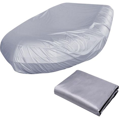 Housse de Bateau Gonflable 210D résistante aux UV Housse de Bateau de dériveur Gonflable étui de Protection antipoussière Kayak Oxford Tissu Housse étanche(Argent,2309446cm)