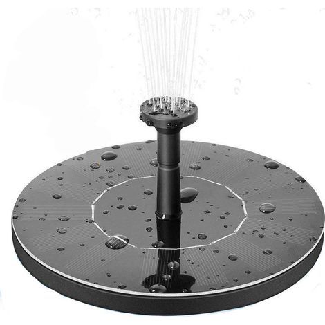 Fontaine Solaire 16 cm pour Jardin Extérieur – Pompe Flottante Sans Fil, Décor Paysager avec Effet Cascade pour Oiseaux et Bain d’Eau (1/5)