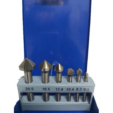 KIT 6PZ FRESE SVASATORI PER TORNIO TRAPANO COLONNA SVASARE SVASATORE SVASATO (1/5)