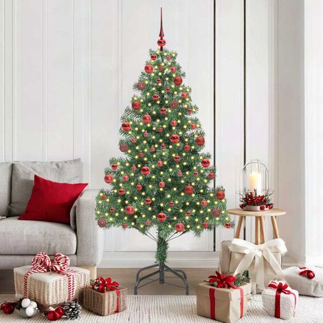 Weihnachtsbaum mit 300 LEDs mit Ständer Grün 180 cm PVC