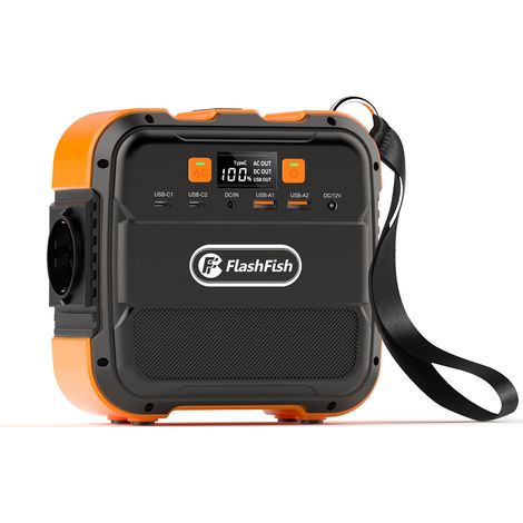Station d’énergie portable 98 Wh / 26400 mAh – Sortie AC 120 W, USB QC3.0, Type-C PD, recharge solaire, éclairage LED, 1,2 kg (1/5)