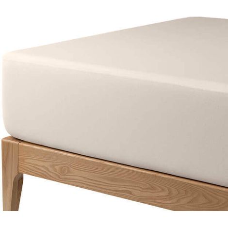 Sabana Bajera protectora transpirable respira para Bebé  Crudo - 60x120 cm