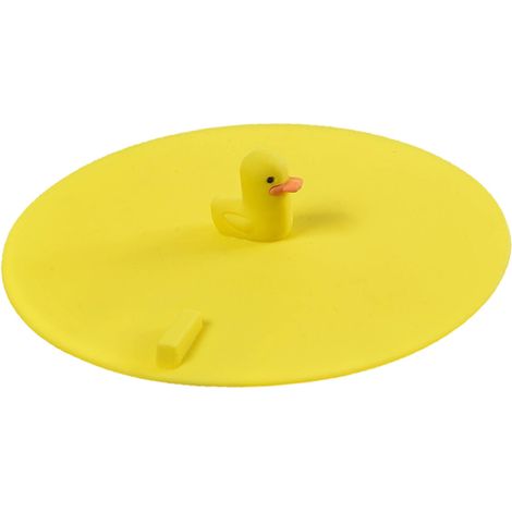 Bouchon de canalisation d'égout, anti-odeurs, anti-cafards, bouchon de siphon de sol en silicone multi-usages pour salle de bain, toilettes et cuisine, motif canard jaune (1/5)