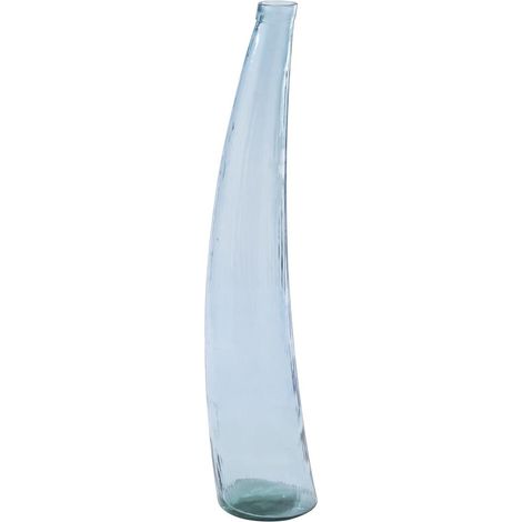 Vase Design en Verre "Nolwenn" 100cm Bleu Clair (1/2)
