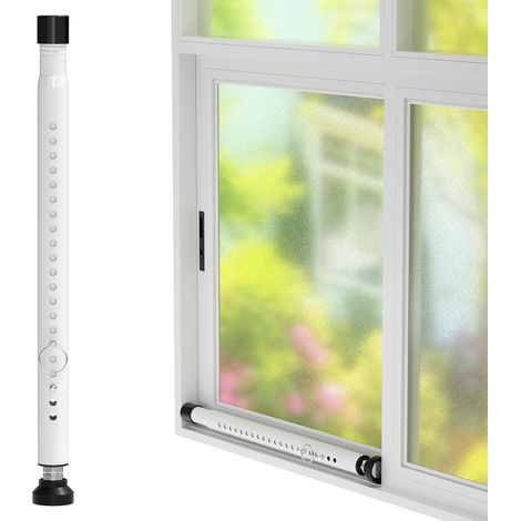Barre de sécurité 120cm, sécurité de fenêtre protection anti-effraction pour portes coulissantes verrou blindé verrouillage réglable fenêtre barre (1/5)