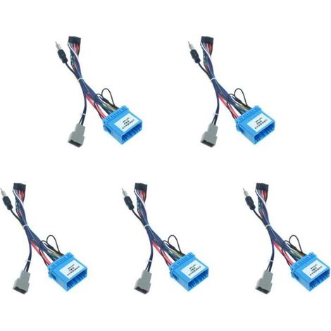 Adaptateur de faisceau de câbles stéréo Android 16 broches pour voiture 5X pour ///