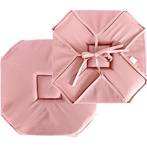 Homemaison – Galette de chaise 40x40 cm – Tissu 100 % bachette polyester – Mousse polyester pour confort – Fixation par nouettes