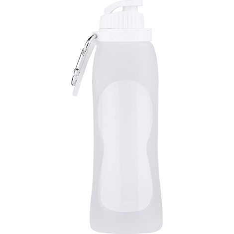 500 ml faltbare Wasserflasche, tragbare Sport-Wasserflasche, BPA-freies, auslaufsicheres Design für heiße und kalte Getränke im Freien und auf Reisen (weiß) (1/3)