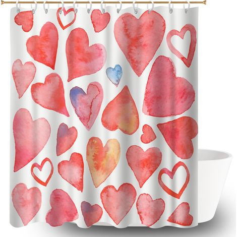 Rideau de douche tissu polyester 180x180 Étanche bâche de douche pour accueillir l’été dans sa maison (1/5)