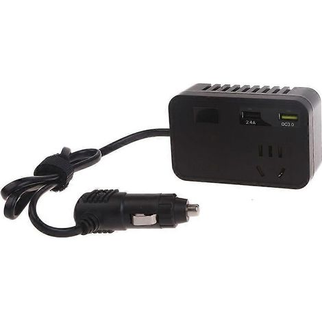 Chargeur de voiture multifonction avec affichage de la tension  sortie AC110 V  entrée 12 V-30 V. (1/4)
