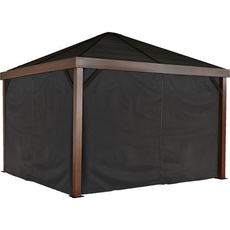 Sojag Rideaux avec clips pour pavillon South Beach Valencia 1212 Noir