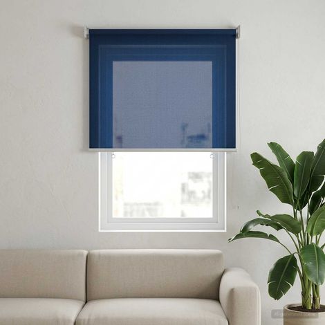 Tenda a Rullo Esterno Blocco UV 90% Blu 80 x 140 cm HDPE vidaXL