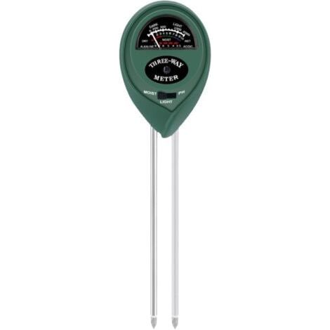 MS01 pH-mètre du sol(vert), 3 en 1 testeur d'humidité du sol/lumière/PH Kits d'outils de jardin pour jardin pelouse ferme (1/5)