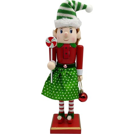 Casse-Noisette Bois pour Décoration de Noël Figurine de Lutin pour Maison Ornement de Table Festif (1/5)