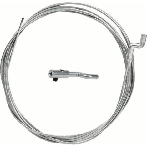 Kit de Réparation de Câble de Gaz Universel Ø1.5mm x 2.5m - Avec Embout et Serre-câble en Z pour Tondeuse, Débroussailleuse, Motoculteur