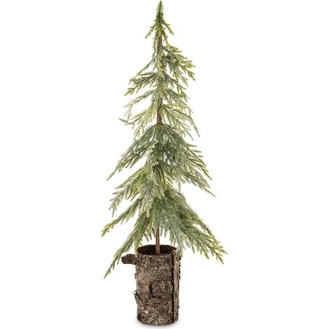 Albero di Natale artificiale verde, in plastica naturale, betulla 68x25x20 cm (1/3)