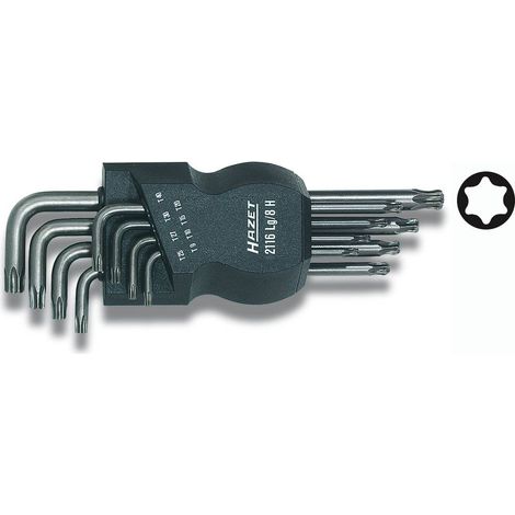 Hazet TORX® intérieur Jeu de clés mâles coudées T 9, T 10, T 15, T 20, T 25, T 27, T 30, T 40 8 pièces C79926 (1/4)