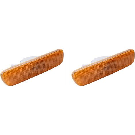 2x Rechte Seite für RX300 1999-2003 IS300 2001-05 Heckstoßstangenreflektor Gelbe LED-Seitenmarkierungsleuchte 8173048010