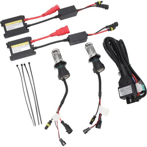 Kit 2 Ampoules H4 Xénon 5500LM 55W HID 6000K Blanc pour Voitures 12V DC (1/5)