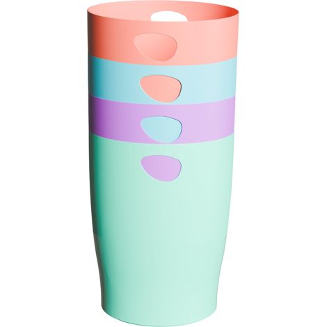 Corbeille à Papier avec Poignées ECOBIN Candy Tidy Grande Capacité 15 Litres Dimensions 26,3 x 26,3 x 33,5 cm pour Bureau ou Maison Couleurs aléatoires (1/3)