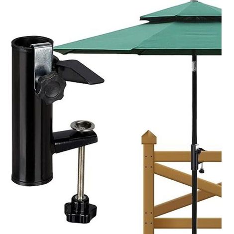 Support parasol balcon - PZCC - Fonte galvanisée - Ø 19-38 mm - Résistant aux intempéries - Fixation facile (1/4)