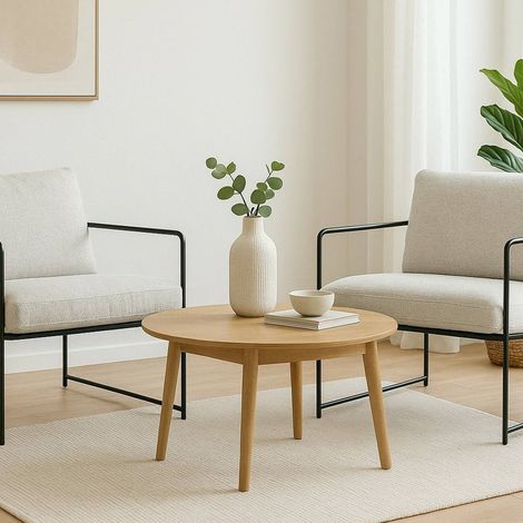 Dmora - Set di 2 poltrone Appare, Poltrona rivestita in tessuto bouclé, Sedia imbottita, Seduta con braccioli in metallo, 61x67h75 cm, Grigio (1/5)