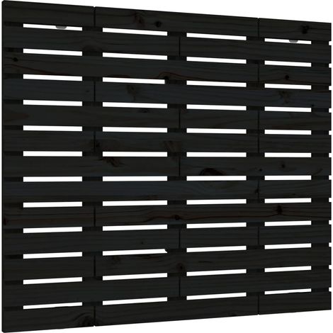 Testiera per dormire accessorio per camera da letto pensile stile pallet 96 x 3 x 91,5 cm Legno massello nero TDL0202493
