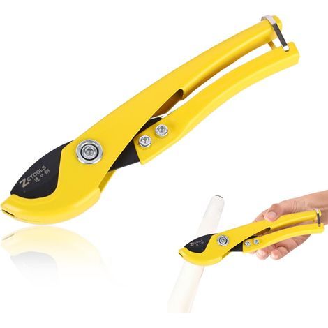 Professional Plastic Pipe Cutters, Heavy Duty Ratchet Pipe Cutter, PVC Pipe Cutter, Plastic Pipe Cutter, Plastic Pipe Cutter, For PVC Plastic Pipes, PPR Plastic Pipes, Cutting Range: 0-35mm (1/5)