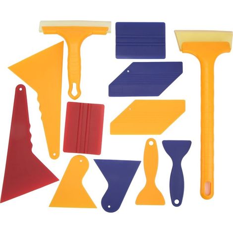 Outils de teinte de vitres de voiture, outil d'installation de fermeture de bord de raclette pour Film de changement de couleur autocollant 12 pièces/ensemble (1/5)