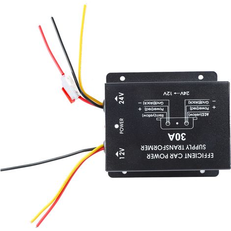 Onduleur de tension de Navigation Audio 30A, 24V DC à 12V, régulateur d'alimentation, transformateur réducteur pour voiture, camion et Bus (1/5)