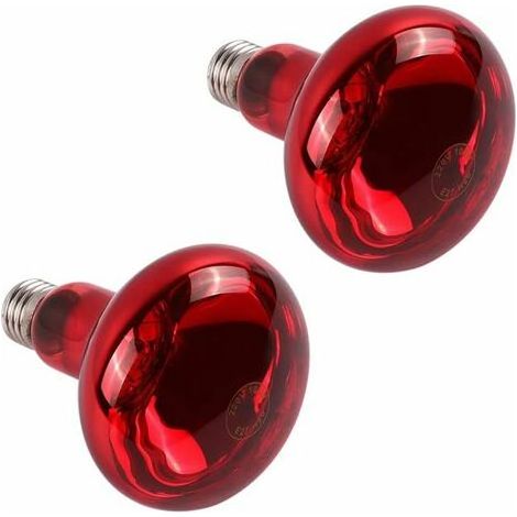 Lampe chauffante pour reptiles 100 W, lot de 2 lampes chauffantes pour reptiles, douille infrarouge, ampoule E27, lampe infrarouge pour poulets, reptiles, tortues, serpents et amphibiens (1/5)