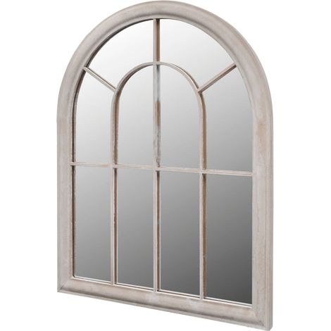 Rustikaler Gartenspiegel Bogen 69×89 cm für Indoor und Outdoor