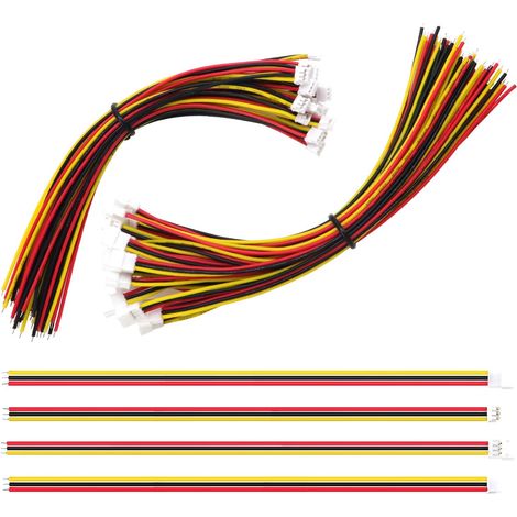 20 Pairs JST 1.5 ZH 3 Pin Connector, JST ZH 3 Pin Male and Female Connector with 150mm 26AWG Electrical Wire Cable
