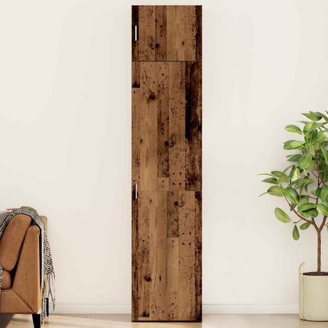 Armoire de rangement Montage mural-Meuble de stockage Bois ancien 50 x 41 x 225 cm 757803 (1/5)