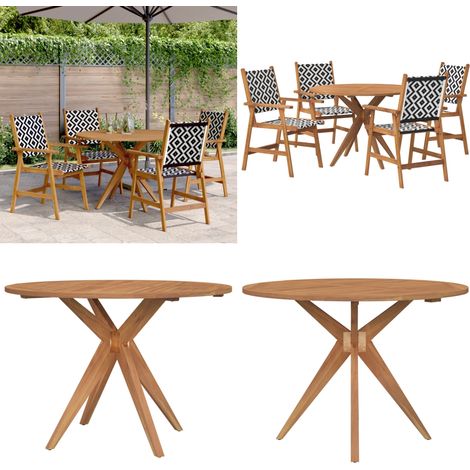 5-tlg. Garten-Essgruppe Massivholz Akazie - Gartenmöbel - Essgruppe - Holztisch - Gartenstuhl - Akazienholz - Home & Living (1/5)