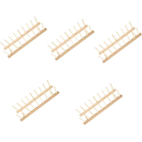 5 pièces Support Bobine Fil Couture Pratique et Facile à Assembler Porte Bobine Machine Coudre Multifonction pour Rangement Fil Coudre Organiseur Spool Wood Stand pour Couture et (1/5)