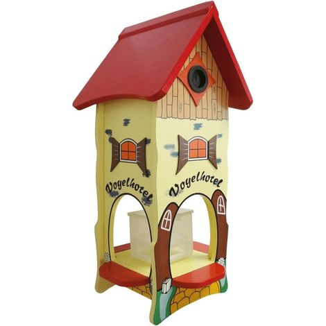 FUTTERHAUS VOGELHOTEL STÄNDER SILO UND NISTKASTEN 23X23X51