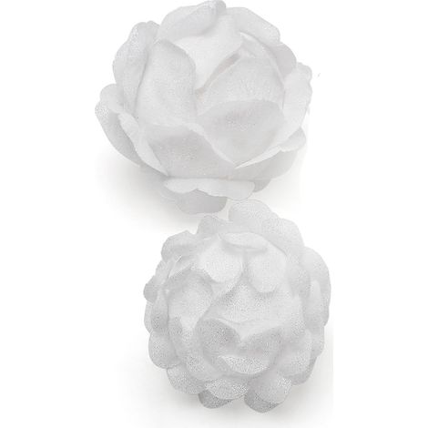 Boule de Noël en mousse blanche neige - Décoration suspendue pour sapin de Noël