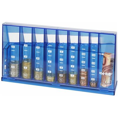 HMF 4710-05 Münzsortierer Spardose, 24 x 12 x 5 cm, blau
