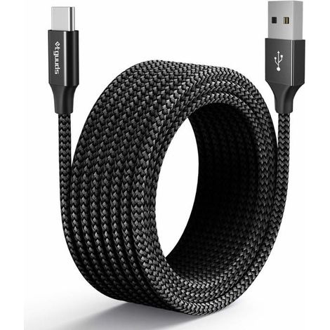 TRAHOO-Câble USB C 5M, Long Câble USB vers USB C 3A Charge Rapide Nylon Tressée Cable Type C Pour iPhone 15 Pro Max Samsung G[J304]