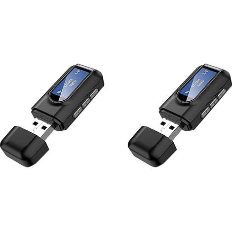 Un émetteur et récepteur Bluetooth 5.0 2 en 1 compatible avec les téléviseurs, doté d'un adaptateur audio sans fil USB avec écran LCD, compatible avec les autoradios, les téléviseurs et les ordinateur (1/5)