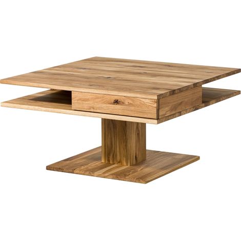 Couchtisch Wildeiche 85x85x45 natur geölt WIEN 200