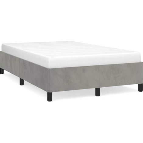 Maison Exclusive - Giroletto senza Materasso Grigio Chiaro 120x200 cm Velluto (1/5)