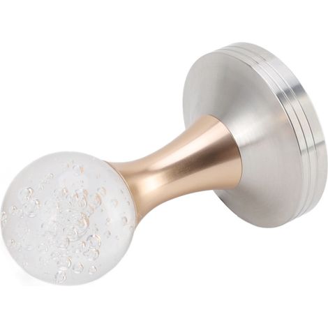 Kaffeepulverstampfer mit Kristallkugel, Edelstahlfuß, Kaffeepresse mit Hammer für Küche und Café, Gold Pillar, 53 mm / 2,1 Zoll (1/5)