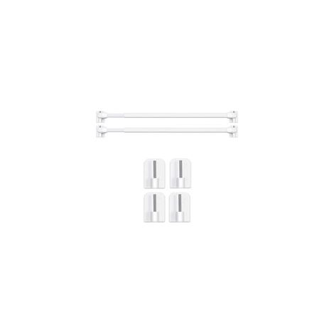 2 Tringles à Rideau Extensibles avec 4 Crochets - Sans Perçage ni Vis - Réglable 30-50cm pour Fenêtres & Placards - Support Jusqu'à 1 kg (2PCS-30-50CM)