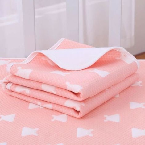 Matelas à langer antidérapant pour bébé Couche-culotte en coton à quatre couches Imperméable et lavable 100x150cm 20 Label (1/4)