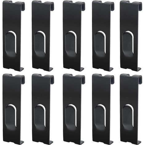 10 ganci in metallo per pannelli in rete metallica, ganci a tacca per pannelli espositivi in vetrina, ganci per cornici, accessori per pannelli in rete metallica per negozi (1/5)